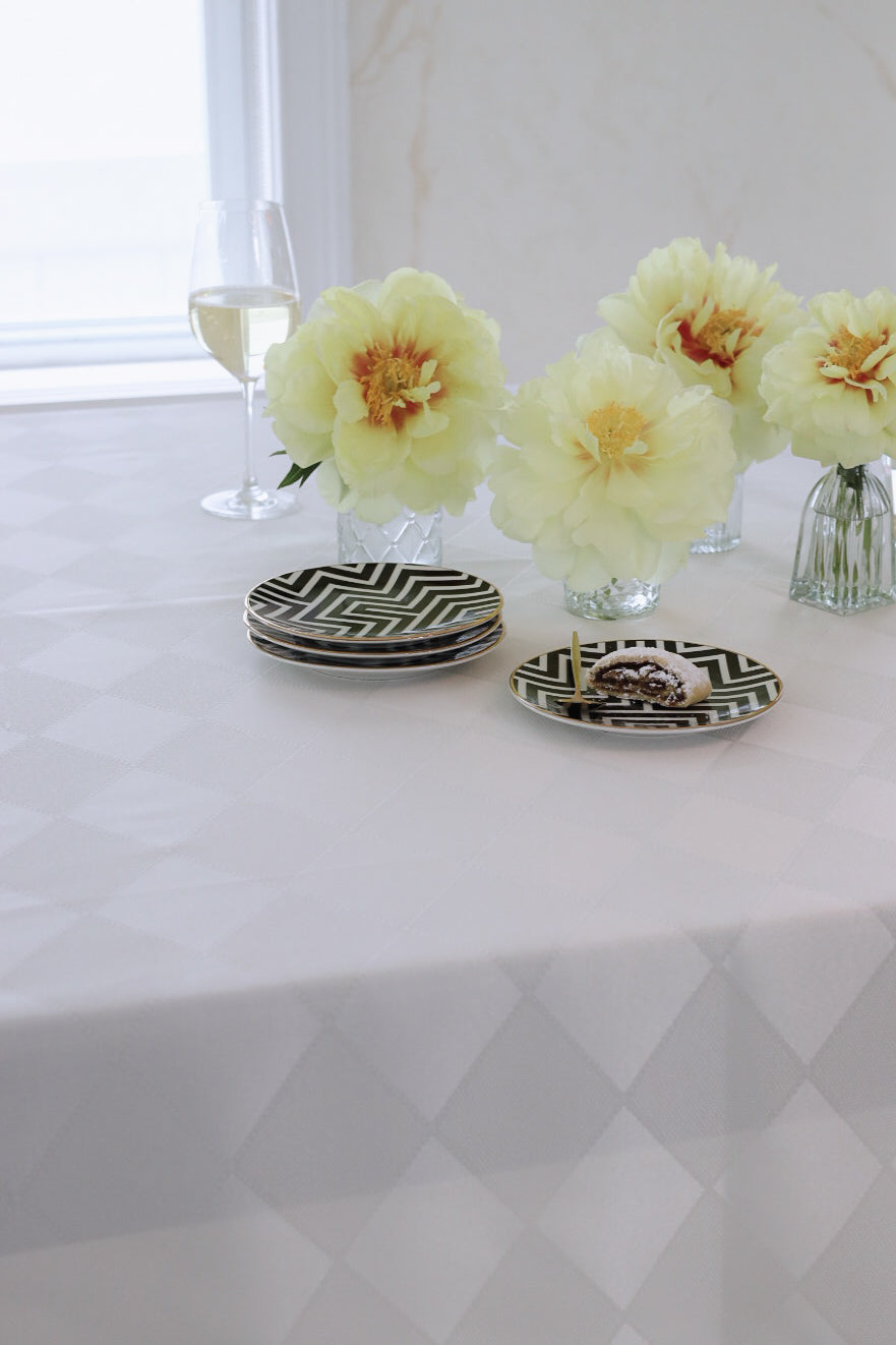 Royal White Tablecloth